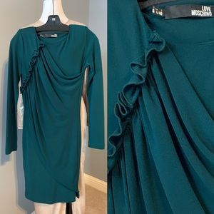 Love Moschino Gathered Neck Stretch Mesh Dress 4